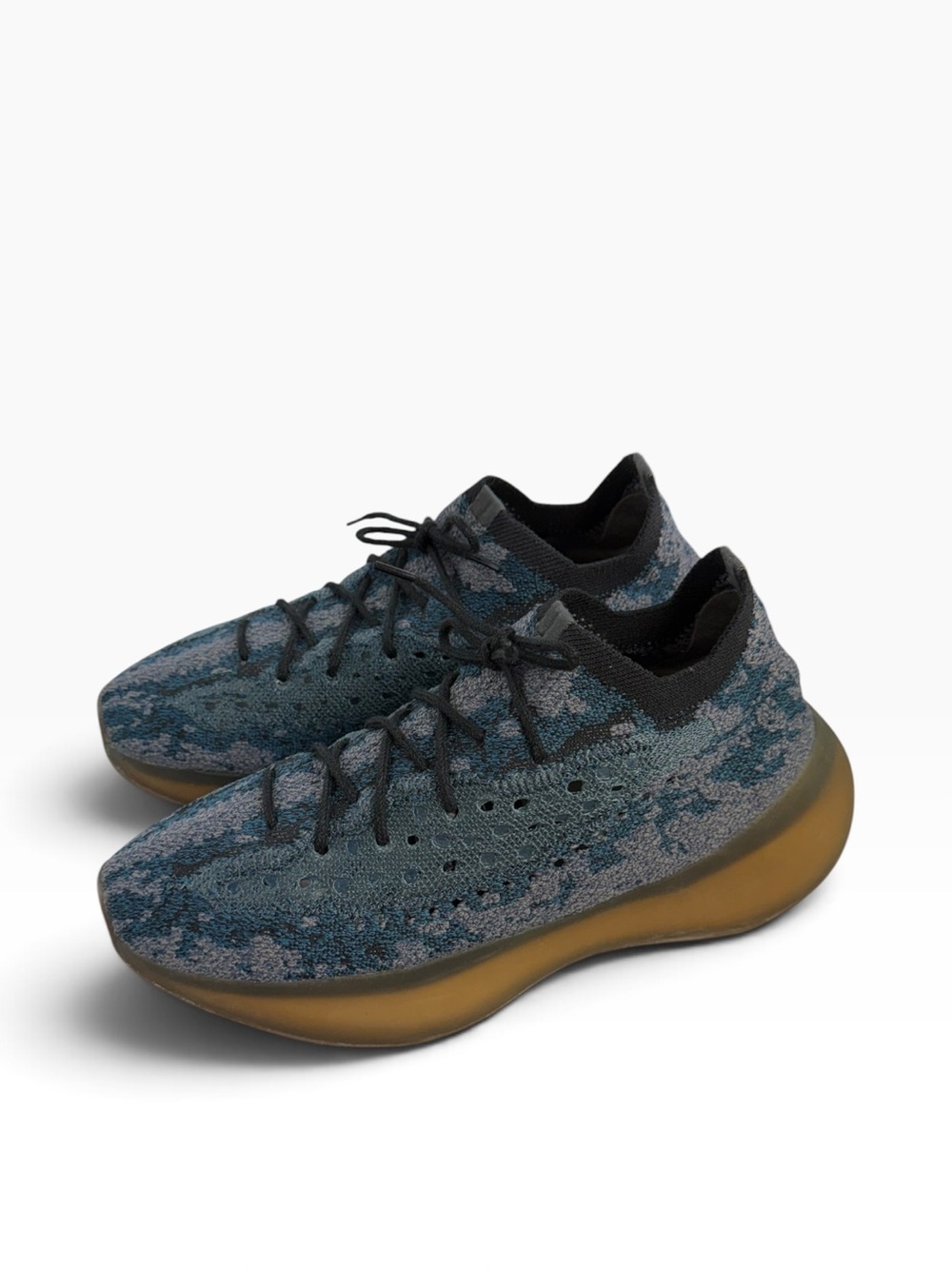 Yeezy Adidas collab mens Boost 380 Covellite blue sneaker runner shoes 7 1/2